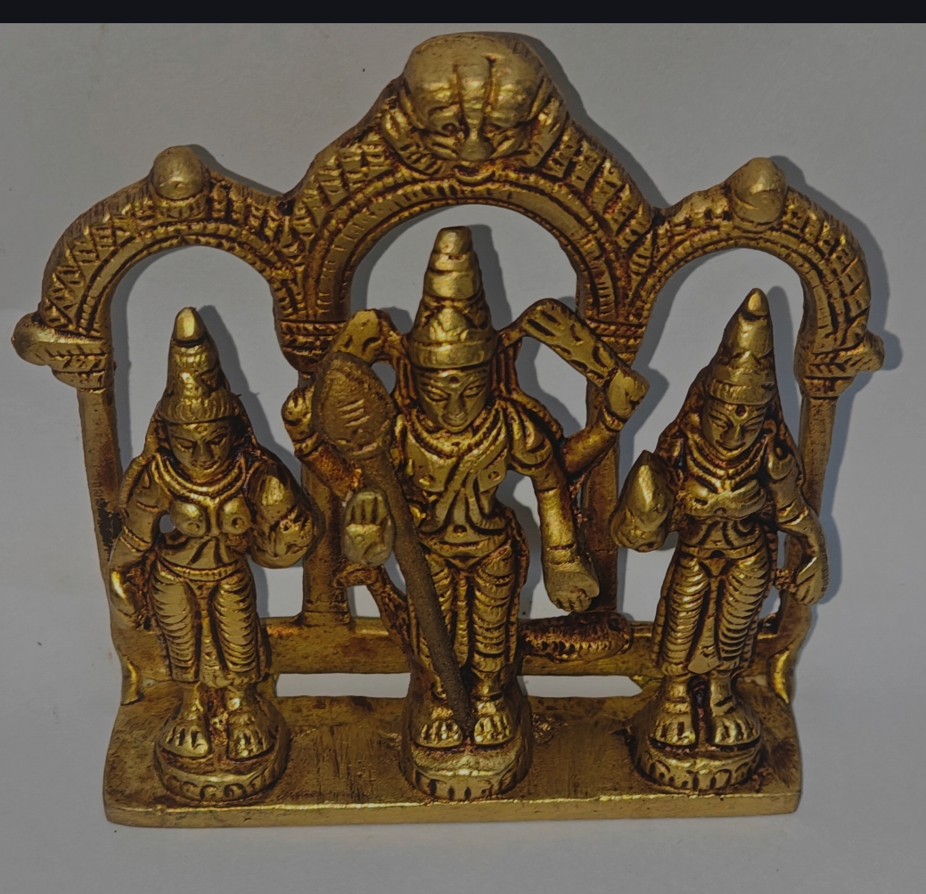 Traditional Brass Murugan Valli Deivanai Vigraham