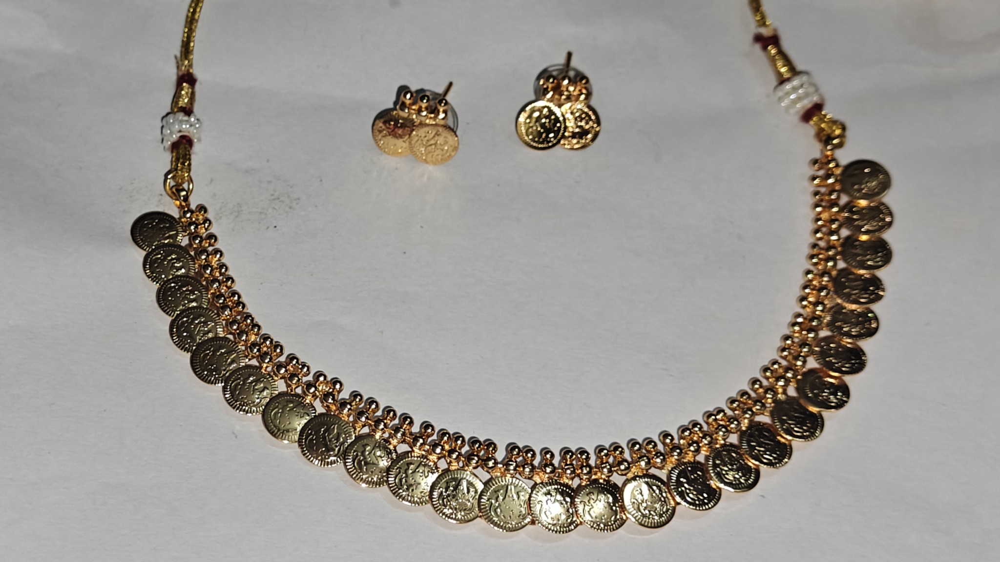 Traditional Kasu Malai Style Necklace Set